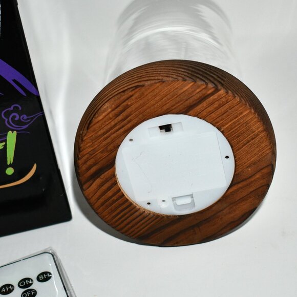 Halloween Glass Ghost Decoration with Remote-Control Lights – Handmade Light-Up - Picture 4 of 5